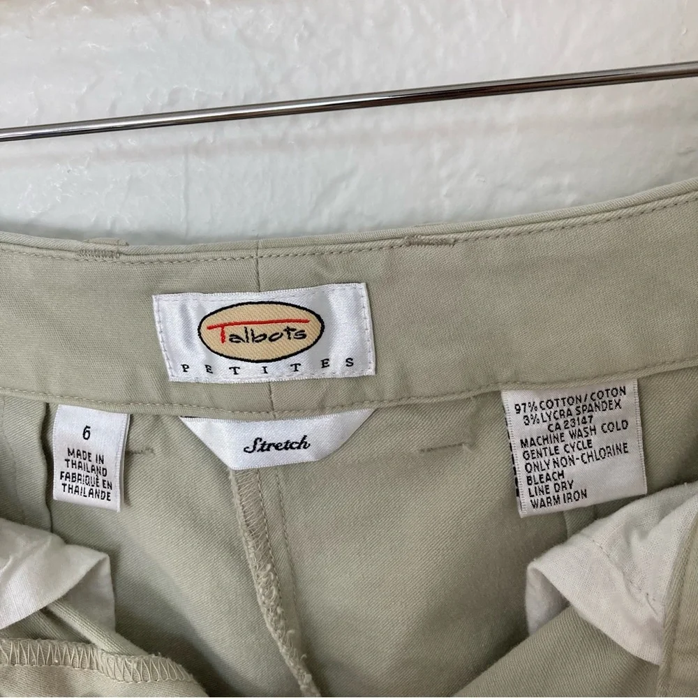 Talbots Petites Light Beige Stretch Straight Leg Dress Pants, Size 6 - Picture 4 of 5